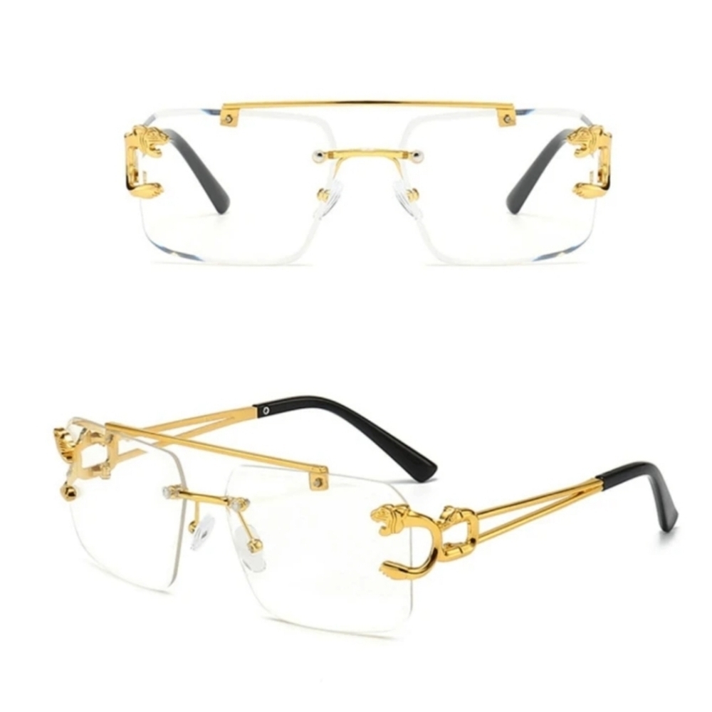 Luxury Vintage Frameless Glasses for Men